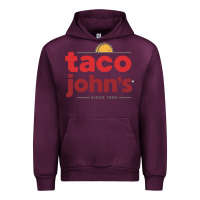 Mauve Wine Taco John's Resto Urban Hoodie - artisFamous