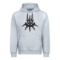 Heather Grey yorha white insignia Urban Hoodie - artisFamous