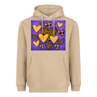 Team Spirit Color Purple And Gold Heavyweight Hoodie | Teevron