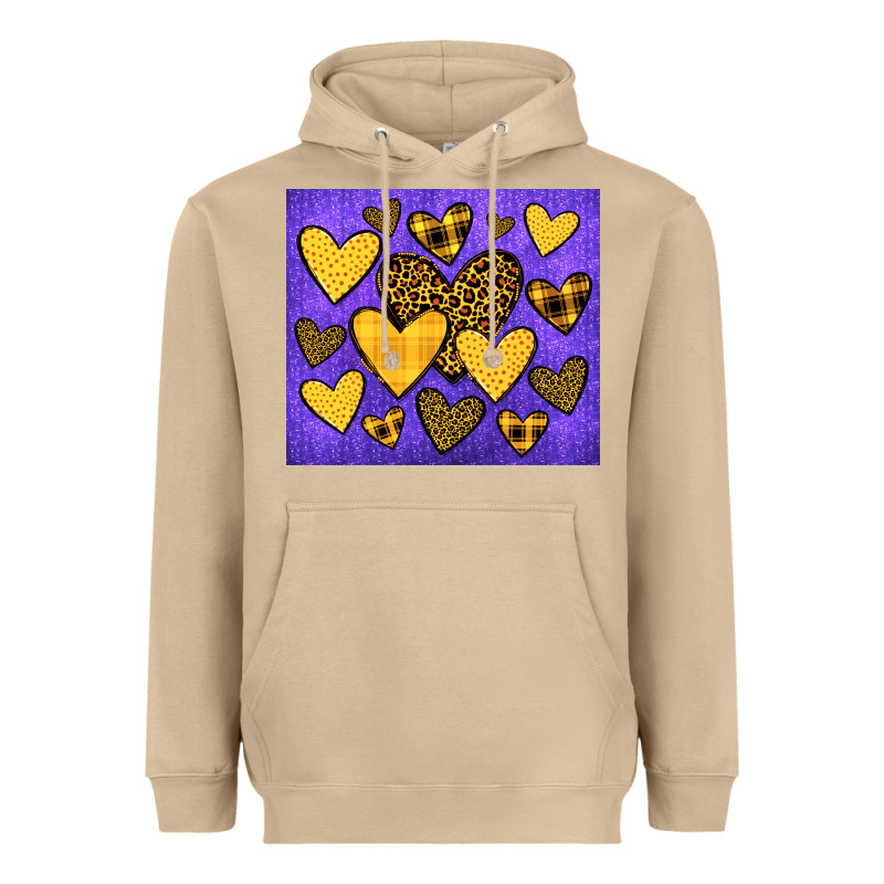 Team Spirit Color Purple And Gold Heavyweight Hoodie by JahusDesignShop | Teevron