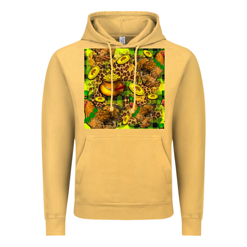 St. Patrick's Chicken With Pot Of Gold Vintage Hoodie by FaDigitalArtStudio | Teevron