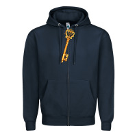 Navy love key Zipper Hoodie - AdoDesignShop