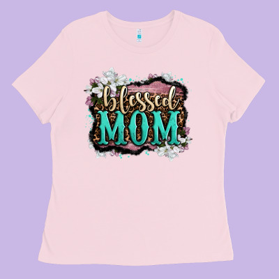 Blessed Mom Ladies Tee Designed By Oliviacreatesart