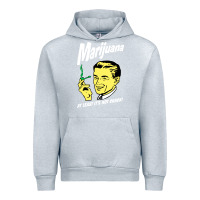 Heather Grey smoking marijuana Urban Hoodie - artisFamous