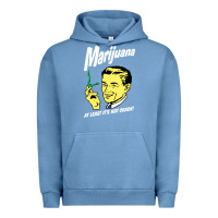 Pigment Pebble Blue smoking marijuana Urban Hoodie - artisFamous