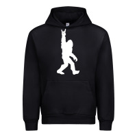 Black funny bigfoot rock and roll t shirt for sasquatch believers Urban Hoodie - artisFamous