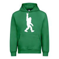 Emerald funny bigfoot rock and roll t shirt for sasquatch believers Urban Hoodie - artisFamous