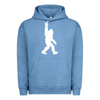 Pigment Pebble Blue funny bigfoot rock and roll t shirt for sasquatch believers Urban Hoodie - artisFamous