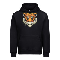 Black tiger vector face Urban Hoodie - artisFamous