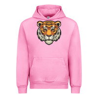 Fuchsia Pink tiger vector face Urban Hoodie - artisFamous