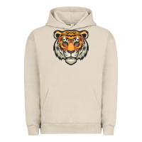 Pigment French Oak tiger vector face Urban Hoodie - artisFamous