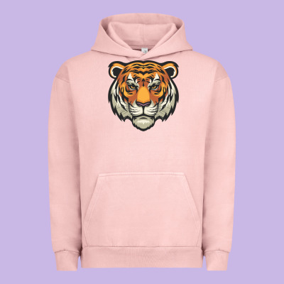 Tiger Vector Face Urban Hoodie Designed By Artisfamous