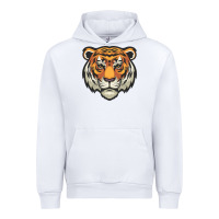 White tiger vector face Urban Hoodie - artisFamous