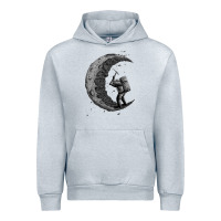 Heather Grey digging the moon Urban Hoodie - artisFamous