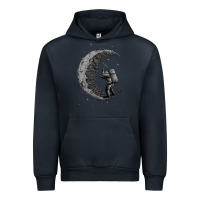 Navy digging the moon Urban Hoodie - artisFamous