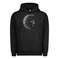 Pigment Black digging the moon Urban Hoodie - artisFamous