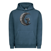 Pigment Midnight Navy digging the moon Urban Hoodie - artisFamous