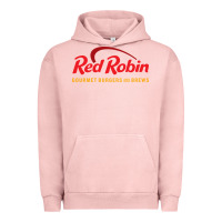 Pigment Salmon Resto Red Robin Urban Hoodie - artisFamous