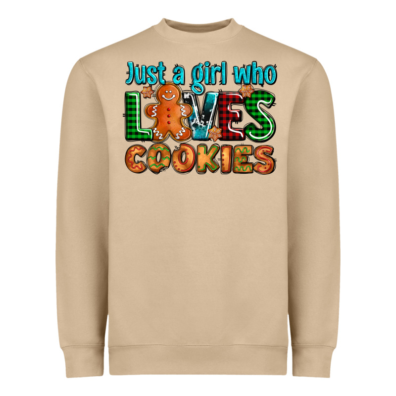 Just A Girl Who Loves Cookies Heavyweight Sweatshirt by AdoDesignShop | Teevron
