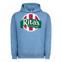 Pigment Pebble Blue Rita's Italian Cafe Urban Hoodie - artisFamous