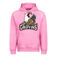 Fuchsia Pink The Griffins, Grand Rapids Urban Hoodie - artisFamous