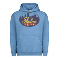 Pigment Pebble Blue Skyline Chili Resto Urban Hoodie - artisFamous
