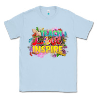 Dusty Blue teach love inspire Classic Tee - CowGirlArtShop
