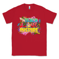 Red teach love inspire Classic Tee - CowGirlArtShop