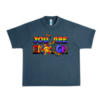 Midnight Navy you are enough Urban Heavy Tee - FaDigitalArtStudio