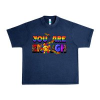 Navy you are enough Urban Heavy Tee - FaDigitalArtStudio