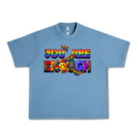 Pebble Blue you are enough Urban Heavy Tee - FaDigitalArtStudio