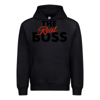 Black the real boss matching couple Urban Hoodie - artisFamous