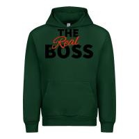 Forest Green the real boss matching couple Urban Hoodie - artisFamous