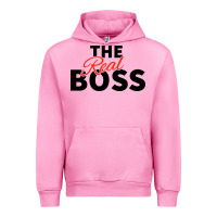 Fuchsia Pink the real boss matching couple Urban Hoodie - artisFamous