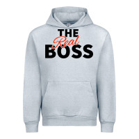 Heather Grey the real boss matching couple Urban Hoodie - artisFamous