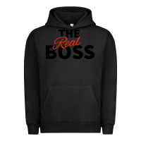 Pigment Black the real boss matching couple Urban Hoodie - artisFamous