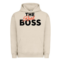 Pigment French Oak the real boss matching couple Urban Hoodie - artisFamous