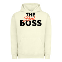 Pigment Pistachio the real boss matching couple Urban Hoodie - artisFamous