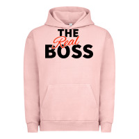 Pigment Salmon the real boss matching couple Urban Hoodie - artisFamous