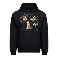 Black calvin and hobbes Urban Hoodie - artisFamous