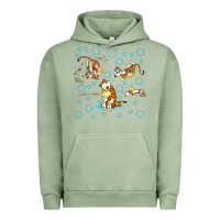 Pigment Oil Green calvin and hobbes Urban Hoodie - artisFamous