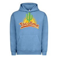 Pigment Pebble Blue Resto Tacotime Urban Hoodie - artisFamous