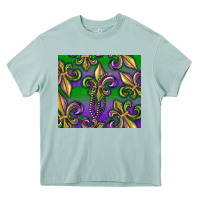 Arona Mardi Gras Fleur De Lis Heavy Core Tee - RanaPortraitStore