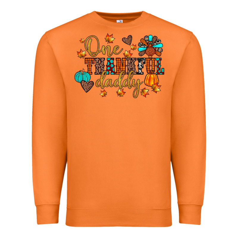 One Thankful Daddy Premium Sweatshirt by JahusDesignShop | Teevron