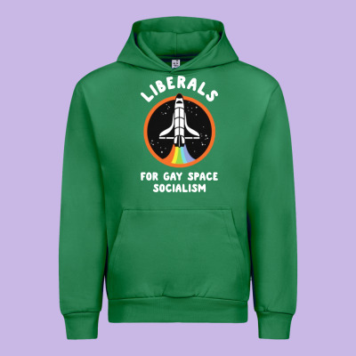 Liberals For Gay Space Socialism Urban Hoodie Designed By Artisfamous