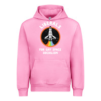 Fuchsia Pink liberals for gay space socialism Urban Hoodie - artisFamous