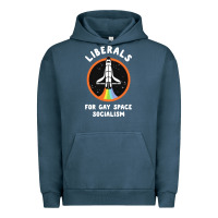 Pigment Midnight Navy liberals for gay space socialism Urban Hoodie - artisFamous