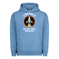 Pigment Pebble Blue liberals for gay space socialism Urban Hoodie - artisFamous