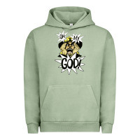 Pigment Oil Green oh my god Urban Hoodie - artisFamous