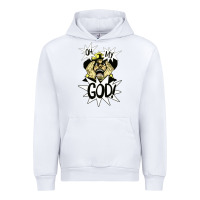 White oh my god Urban Hoodie - artisFamous